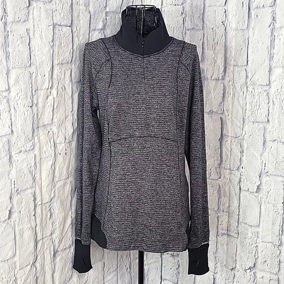 LULULEMON Runderful 1/2 Zip Mini Pique Check Pullover‎ Top Running Jacket - Picture 1 of 7